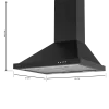 Imagen 2 Campana piramidal Cecotec Bolero Flux PM 606500 Black A de 60 cm. Potencia de succión de 650 m3/h, eficiencia clase A, motor de 165W y elegante acabado negro.