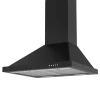 Imagen 3 Campana piramidal Cecotec Bolero Flux PM 606500 Black A de 60 cm. Potencia de succión de 650 m3/h, eficiencia clase A, motor de 165W y elegante acabado negro.