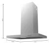 Imagen 3 Campana decorativa Bolero Flux TM 703500 Inox B de 70 cm. Potencia de succión de 350 m³/h, eficiencia energética clase B y acabado en acero inoxidable duradero.