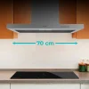 Imagen 5 Campana decorativa Bolero Flux TM 703500 Inox B de 70 cm. Potencia de succión de 350 m³/h, eficiencia energética clase B y acabado en acero inoxidable duradero.
