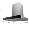 Imagen 3 Campana extractora Bolero Flux TT 605500 Glass Black de 60 cm. Succión de 550 m³/h, eficiencia A++, control táctil, sensor de humo y Hand Movement Control.
