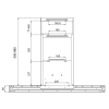 Imagen 5 Campana extractora Bolero Flux TT 605500 Glass Black de 60 cm. Succión de 550 m³/h, eficiencia A++, control táctil, sensor de humo y Hand Movement Control.