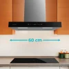 Imagen 6 Campana extractora Bolero Flux TT 605500 Glass Black de 60 cm. Succión de 550 m³/h, eficiencia A++, control táctil, sensor de humo y Hand Movement Control.