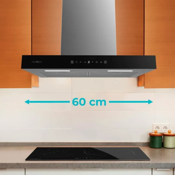 Imagen 6 Campana extractora Bolero Flux TT 605500 Glass Black de 60 cm. Succión de 550 m³/h, eficiencia A++, control táctil, sensor de humo y Hand Movement Control.