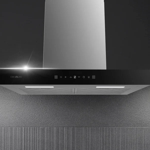 Imagen 7 Campana extractora Bolero Flux TT 605500 Glass Black de 60 cm. Succión de 550 m³/h, eficiencia A++, control táctil, sensor de humo y Hand Movement Control.