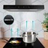 Imagen 8 Campana extractora Bolero Flux TT 605500 Glass Black de 60 cm. Succión de 550 m³/h, eficiencia A++, control táctil, sensor de humo y Hand Movement Control.