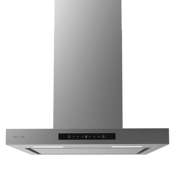 Imagen 2 Campana extractora de 60cm Bolero Flux TT 608000 con 800 m³/h, eficiencia A++, motor de 220W, control gestual, sensor de humo y acabado en cristal negro e inox.