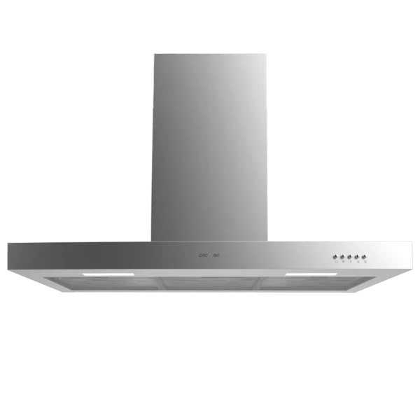 Campana extractora decorativa en forma de T Cecotec Bolero Flux TM 906500 Inox A de 90 cm en acero inoxidable