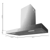 Imagen 2 Campana extractora Cecotec Bolero Flux TM 906500 Inox A de 90 cm. Succión de 650 m3/h, eficiencia energética clase A y acabado en acero inoxidable duradero.
