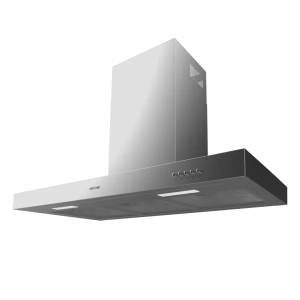 Imagen 3 Campana extractora Cecotec Bolero Flux TM 906500 Inox A de 90 cm. Succión de 650 m3/h, eficiencia energética clase A y acabado en acero inoxidable duradero.