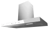 Imagen 4 Campana T Bolero Flux TT 905500 Glass White de 90 cm con succión de 550 m3/h, motor de 70W, eficiencia A++, sensor de humo y control por gestos en cristal blanco.