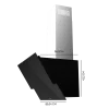 Imagen 3 Campana decorativa Cecotec Bolero Flux DT 908001 Glass Black de 90 cm. Succión de 800 m3/h, eficiencia A++, control gestual y sensor de humos avanzado.