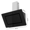 Imagen 2 Campana decorativa Bolero Flux DT 908002 de 90 cm con succión de 800 m³/h y eficiencia A++. Incluye Hand Movement Control, sensor de humos y acabado cristal negro.