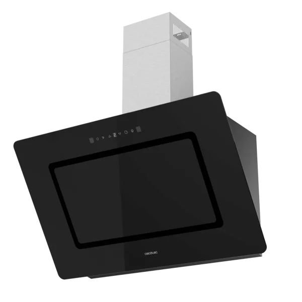 Imagen 4 Campana decorativa Bolero Flux DT 908002 de 90 cm con succión de 800 m³/h y eficiencia A++. Incluye Hand Movement Control, sensor de humos y acabado cristal negro.