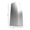Imagen 3 Campana de isla Bolero Flux ICT 388000 Inox A++ de 38 cm. Potencia de 800 m3/h, motor de 220W, 3 niveles, sensor de humo y filtros de carbono incluidos.
