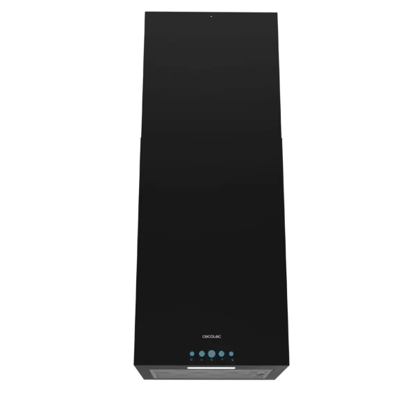 Imagen 3 Campana de isla Bolero Flux ICT 388000 Black con 800 m3/h de succión, eficiencia A++, motor de 220W y sensor de humos. Diseño elegante en color negro de 38 cm.