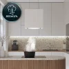 Imagen 6 Campana colgante Bolero Flux CCT 448000 Glass White A++. 800 m3/h de succión, control gestual, sensor de humo y diseño en vidrio blanco de 44 cm de ancho.