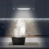 Imagen 8 Campana colgante Bolero Flux CCT 448000 Glass White A++. 800 m3/h de succión, control gestual, sensor de humo y diseño en vidrio blanco de 44 cm de ancho.