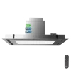 Vista inferior de la campana de techo integrable Cecotec Bolero Flux TIR 908000 Inox de 90 cm con iluminación LED activa