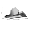 Imagen 3 Campana de techo Cecotec Bolero Flux TIR 908000 Inox A++ de 90 cm. Succión de 800 m3/h, motor de 220 W, mando a distancia y máxima eficiencia energética A++.