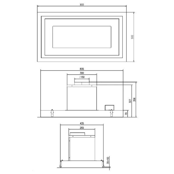 Imagen 5 Campana de techo Cecotec Bolero Flux TIR 908000 Inox A++ de 90 cm. Succión de 800 m3/h, motor de 220 W, mando a distancia y máxima eficiencia energética A++.