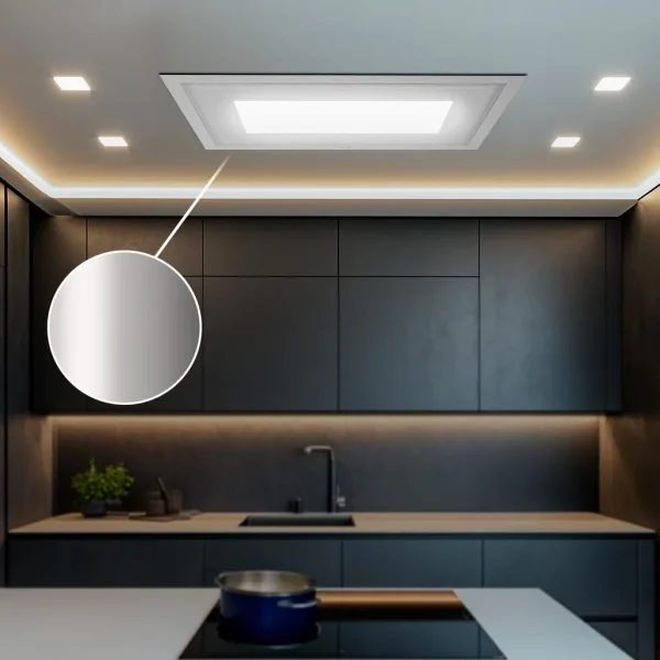 Imagen 7 Campana de techo Cecotec Bolero Flux TIR 908000 Inox A++ de 90 cm. Succión de 800 m3/h, motor de 220 W, mando a distancia y máxima eficiencia energética A++.