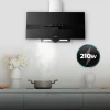 Imagen 8 Campana decorativa de 90 cm con 800 m3/h de succión, eficiencia A++, control gestual, Smoke Sensor y acabado en vidrio negro mate. Máxima potencia y diseño.