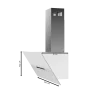 Imagen 2 Campana decorativa Cecotec Bolero Flux DT 908010 de 90 cm, eficiencia A++, succión de 800 m3/h y control gestual. Diseño elegante en vidrio blanco mate y acero.