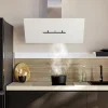 Imagen 6 Campana decorativa Cecotec Bolero Flux DT 908010 de 90 cm, eficiencia A++, succión de 800 m3/h y control gestual. Diseño elegante en vidrio blanco mate y acero.