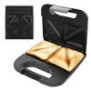 Imagen 2 Sandwichera 3 en 1 de 800 W con placas intercambiables. Tuesta sándwiches, gofres y grill. Revestimiento antiadherente RockStone y acabados en acero inoxidable.