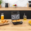 Imagen 8 Sandwichera 3 en 1 de 800 W con placas intercambiables. Tuesta sándwiches, gofres y grill. Revestimiento antiadherente RockStone y acabados en acero inoxidable.