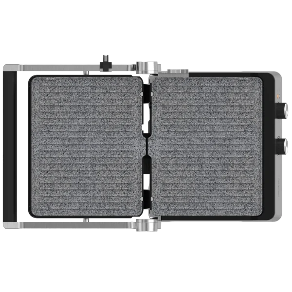 Imagen 4 Parrilla eléctrica Rock'nGrill Blaze de 2400 W con placas extraíbles RockStone, apertura 180º y control de temperatura y tiempo para un cocinado preciso.