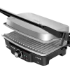 Imagen 2 Parrilla eléctrica de 1500 W con revestimiento RockStone antiadherente. Apertura de 180º, placa superior flotante y cajetín recogegrasas para cocina limpia.