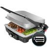 Parrilla eléctrica Cecotec Rock'nGrill 2000 con acabado en acero inoxidable y apertura de 180 grados