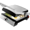 Parrilla eléctrica Cecotec Rock'nGrill Pro de acero inoxidable con placas extraíbles y revestimiento de piedra