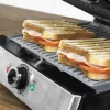 Imagen 3 Parrilla eléctrica Rock'nGrill Pro de 2000 W con revestimiento RockStone. Placas extraíbles, reversibles y apertura de 180º para un cocinado uniforme.