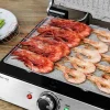 Imagen 5 Parrilla eléctrica Rock'nGrill Pro de 2000 W con revestimiento RockStone. Placas extraíbles, reversibles y apertura de 180º para un cocinado uniforme.