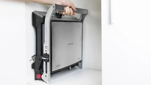 Imagen 7 Parrilla eléctrica Rock'nGrill Pro de 2000 W con revestimiento RockStone. Placas extraíbles, reversibles y apertura de 180º para un cocinado uniforme.