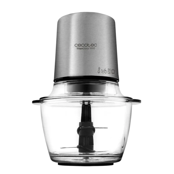 Imagen 2 Picadora eléctrica TitanGlass 1000 de 400 W con cuchillas de titanio y bol de vidrio de 1L. Tritura, pulveriza y pica hielo con sistema ControlSpeed.