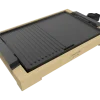 Imagen 3 Plancha de asar eléctrica de 2000 W con estructura de bambú y revestimiento RockStone antiadherente. Termostato regulable y superficie grill fácil de limpiar.