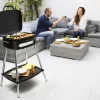 Imagen 3 Barbacoa eléctrica Cecotec PerfectCountry BBQ de 2000W. Cuenta con revestimiento antiadherente RockStone, tapa abatible y superficie de asado 43x38.