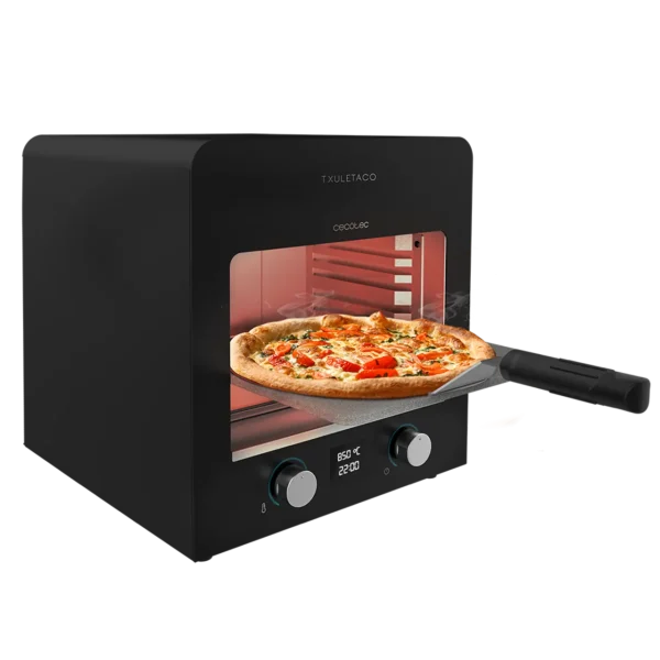Imagen 2 Horno de asado de alta temperatura hasta 850 ºC con 2200 W. Incluye parrilla de hierro fundido y piedra para pizzas. Ideal para sellado perfecto de carne.