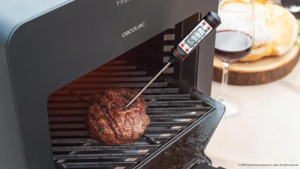 Imagen 5 Horno de asado de alta temperatura hasta 850 ºC con 2200 W. Incluye parrilla de hierro fundido y piedra para pizzas. Ideal para sellado perfecto de carne.