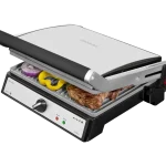 Parrilla eléctrica Cecotec Rock'nGrill Multi 2400 UltraRapid con revestimiento de piedra RockStone y placas abiertas