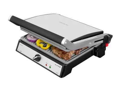 Parrilla eléctrica Cecotec Rock'nGrill Multi 2400 UltraRapid con revestimiento de piedra RockStone y placas abiertas