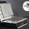 Imagen 4 Parrilla eléctrica 2000 W con sistema AutoCook, apertura 180º y placas extraíbles. Revestimiento RockStone antiadherente y control de temperatura automático.
