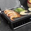 Imagen 5 Parrilla eléctrica 2000 W con sistema AutoCook, apertura 180º y placas extraíbles. Revestimiento RockStone antiadherente y control de temperatura automático.