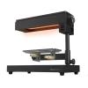 Imagen 2 Raclette Cheese&Grill 6000 Black de 600 W con función grill y acabados en acero inoxidable. Incluye parrilla antiadherente, termostato regulable y espátulas.
