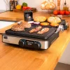 Imagen 6 Parrilla eléctrica de 2000 W con control de temperatura independiente por plancha. Incluye placas extraíbles antiadherentes y apertura completa de 180º.