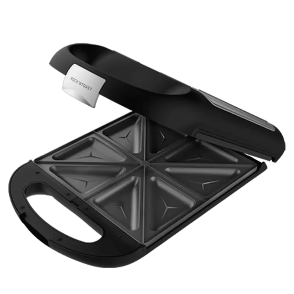 Imagen 2 Sandwichera 3 en 1 de 1500 W con capacidad para 4 sándwiches. Placas intercambiables RockStone para gofres y grill. Cocinado uniforme y limpieza sencilla.